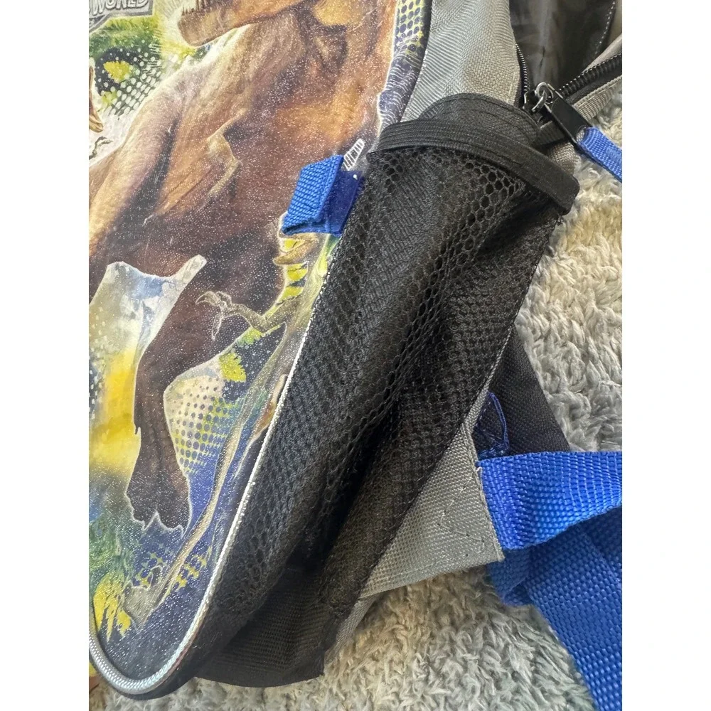 Jurassic World Backpack Kids School Bag T-Rex Dinosaur Black Blue 16 Inch